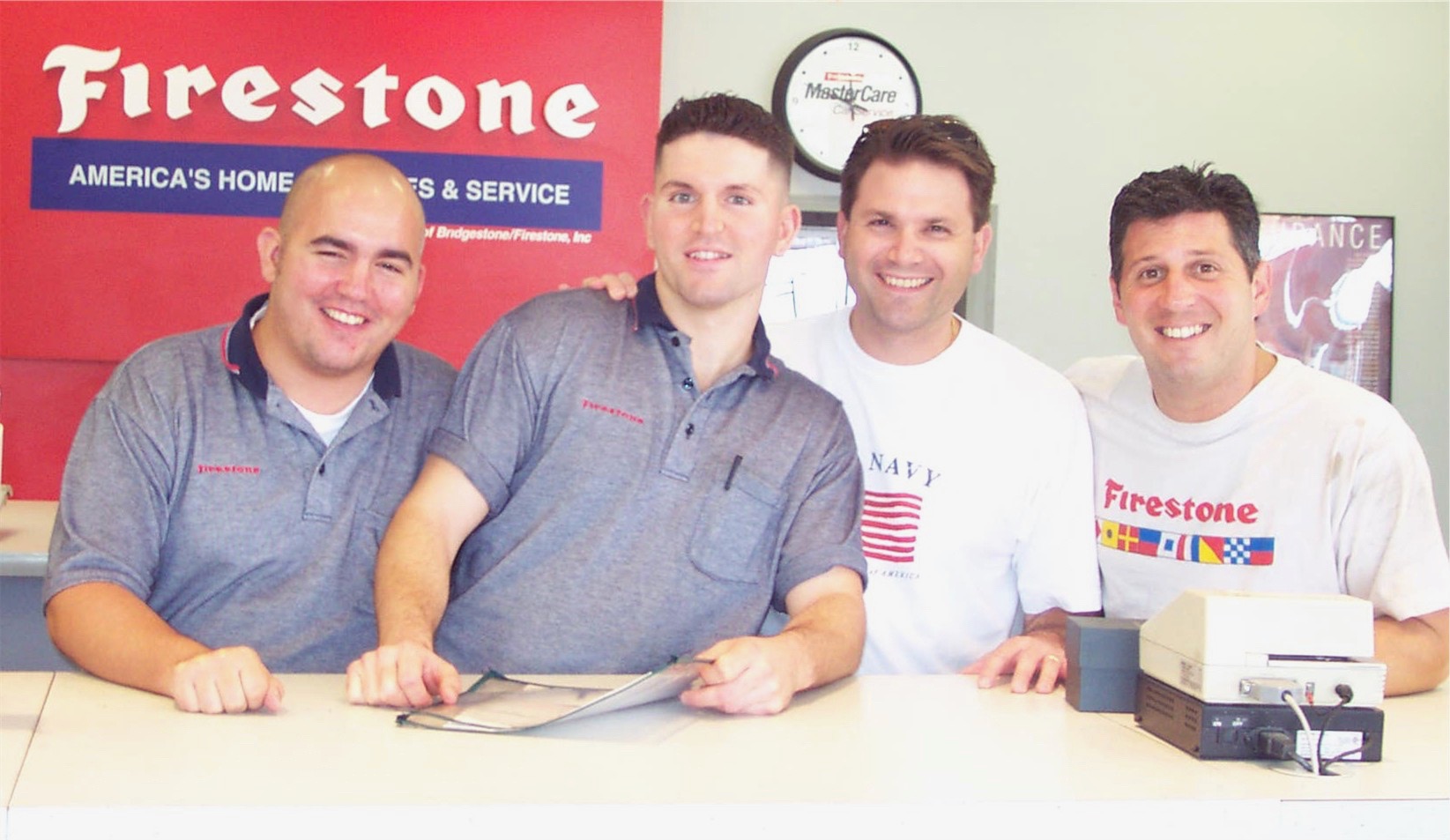 Patrick Murphy with a retail tire team